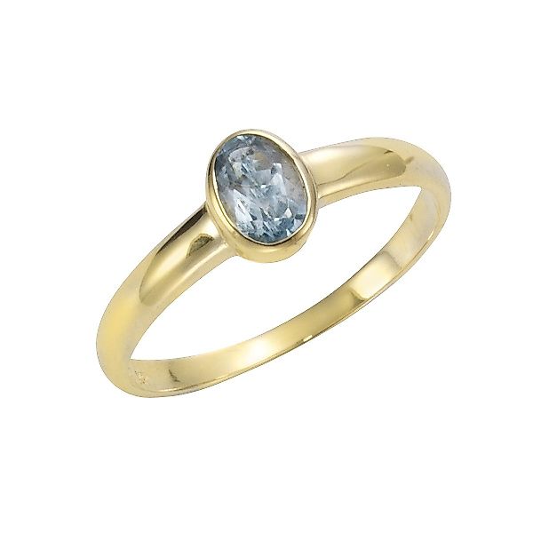 Vivance Fingerring 585/- Gelbgold Blautopas günstig online kaufen