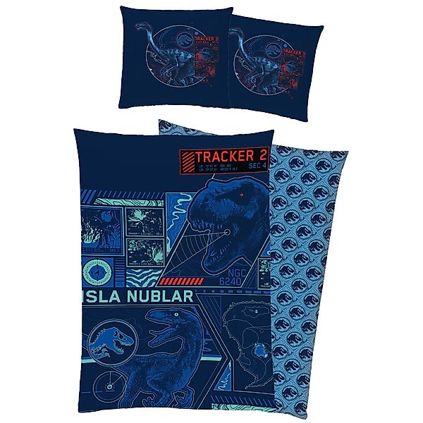 BERONAGE Kinderbettwäsche Jurassic World Tracker Bettwäsche günstig online kaufen