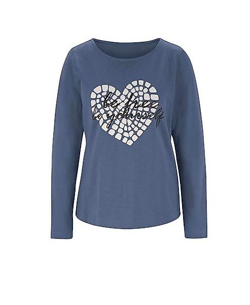 heine T-Shirt LINEA TESINI Damen Designer-Druckshirt, nachtblau günstig online kaufen