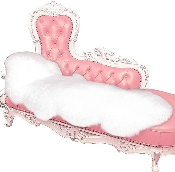 Woltu Teppich, Faux Lammfell Schaffell, Sofa Matte Bettvorleger, 60x180 cm günstig online kaufen