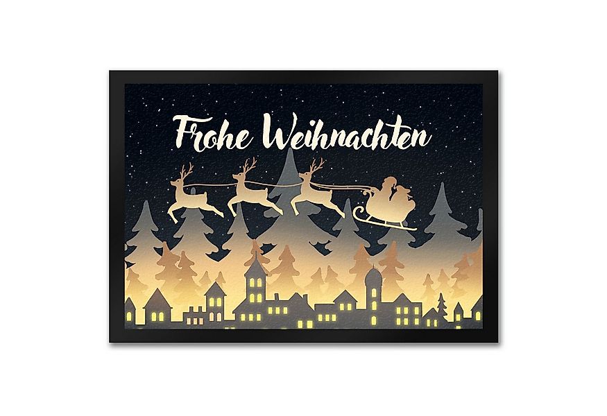 speecheese Fußmatte Frohe Weihnachten Skyline Fußmatte in 35x50 cm günstig online kaufen