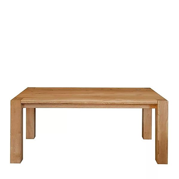 Echtholztisch Eiche geölt 180x90 cm rechteckiger Tischplatte günstig online kaufen