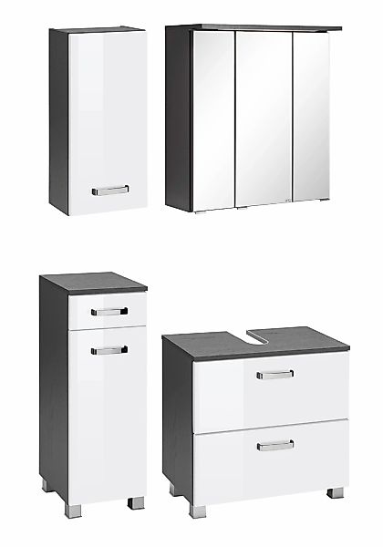 welltime Badmöbel-Set "Ravenna" 4 Stk. tlg. Hängeschrank, Unterschrank, Spi günstig online kaufen