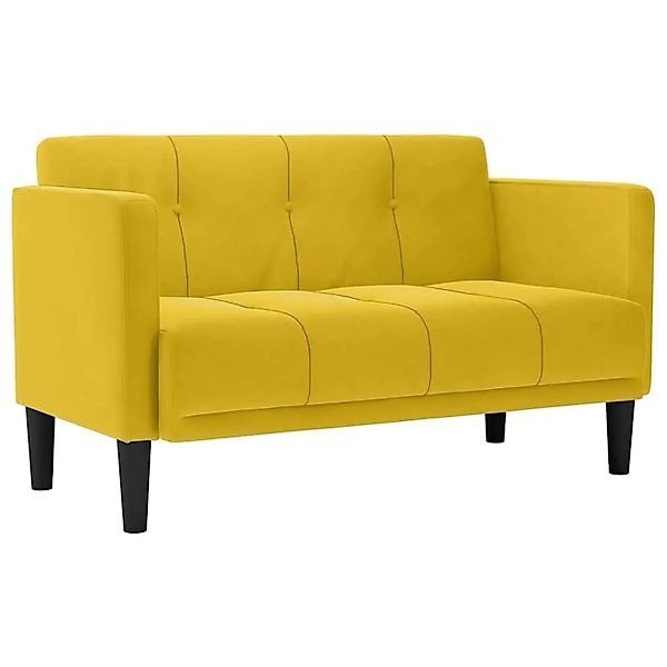 vidaXL Zweisitzer-Sofa Gelb 111 cm Samt 4100575 günstig online kaufen