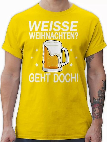 Shirtracer T-Shirt Weiße Weihnachten - Geht doch - Bierkrug Bierschaum Weih günstig online kaufen