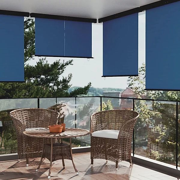 Balkon-seitenmarkise 170x250 Cm Blau günstig online kaufen