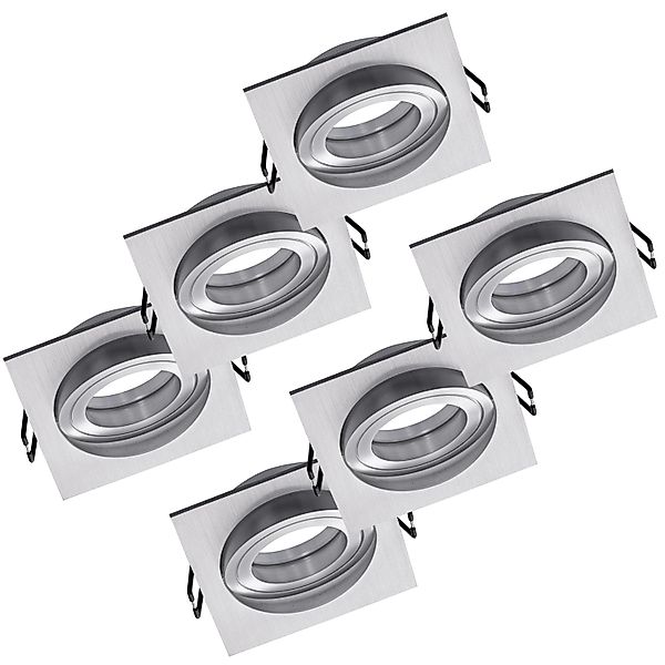 Oktaplex 6er Set Einbauleuchte Aluminium Lyon Schwenkbar für LED-Module Dec günstig online kaufen