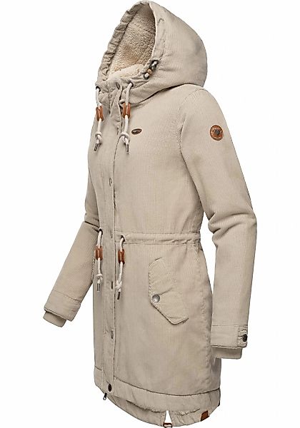 Ragwear Winterjacke "Canny Corduroy" mit Kapuze stylischer Damen Cordmantel günstig online kaufen