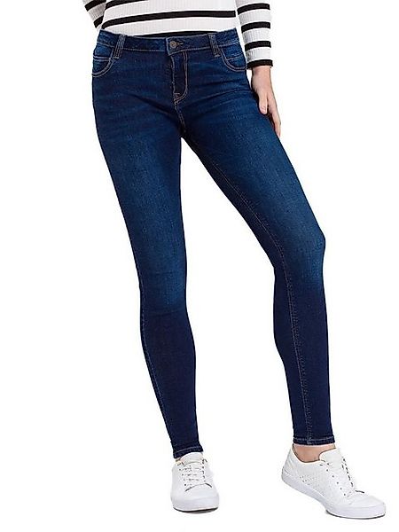 Cross Jeans Damen Push Up Jeans Page - Super Skinny Fit - Blau - Dark Blue günstig online kaufen