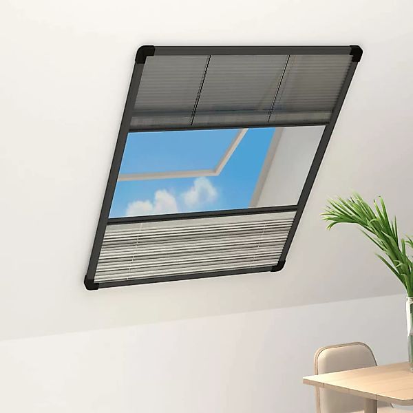 Insektenschutz-plissee Für Fenster Alu 60x80 Cm Mit Jalousie günstig online kaufen