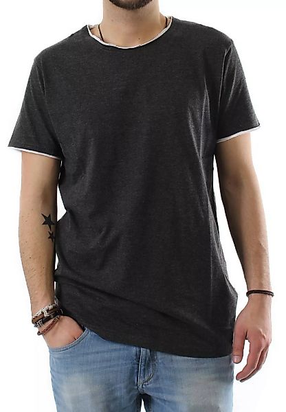 Shine T-Shirt Men 2-45322 Black Melange günstig online kaufen