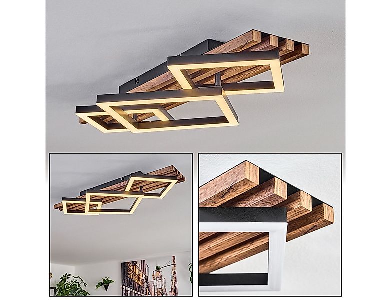 hofstein Deckenleuchte Deckenlampe aus Metall/MDF/Kunststoff, ohne Leuchtmi günstig online kaufen