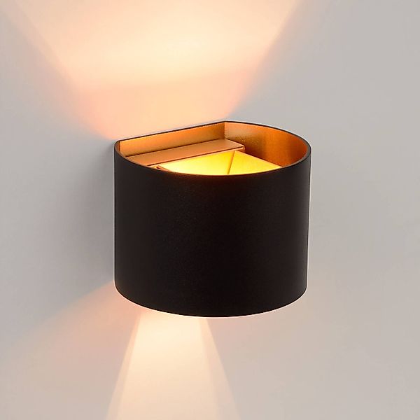 LED-Wandleuchte Xio, Breite 13 cm, schwarz günstig online kaufen