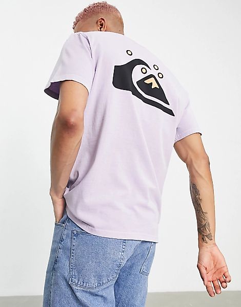 Quiksilver – OG Classic – Violettes T-Shirt mit Aufdruck hinten-Lila günstig online kaufen
