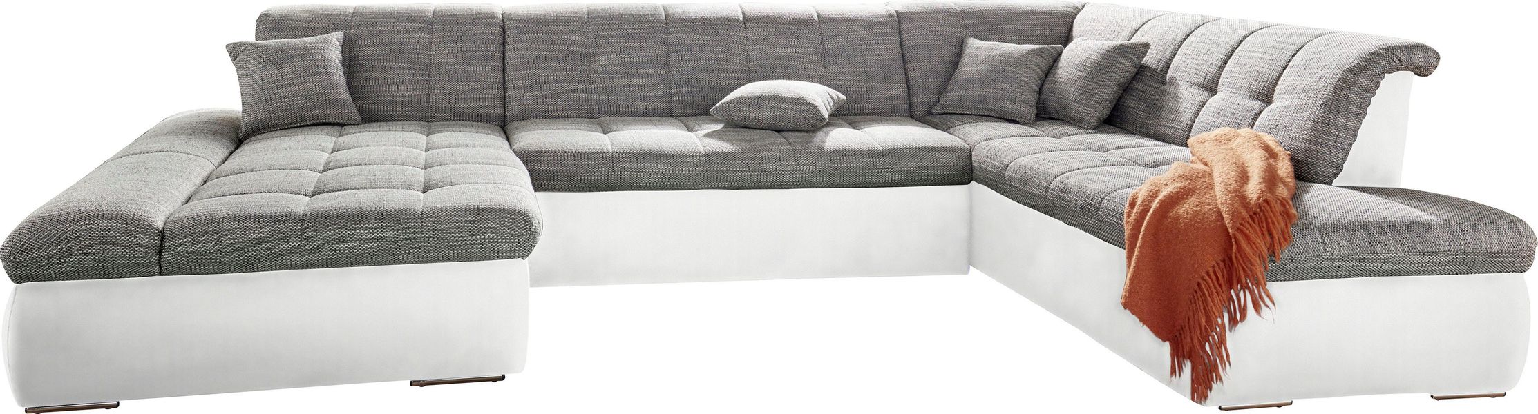DOMO collection Wohnlandschaft "Moric Luxus incl. Zierkissen" U-Form, bis 1 günstig online kaufen