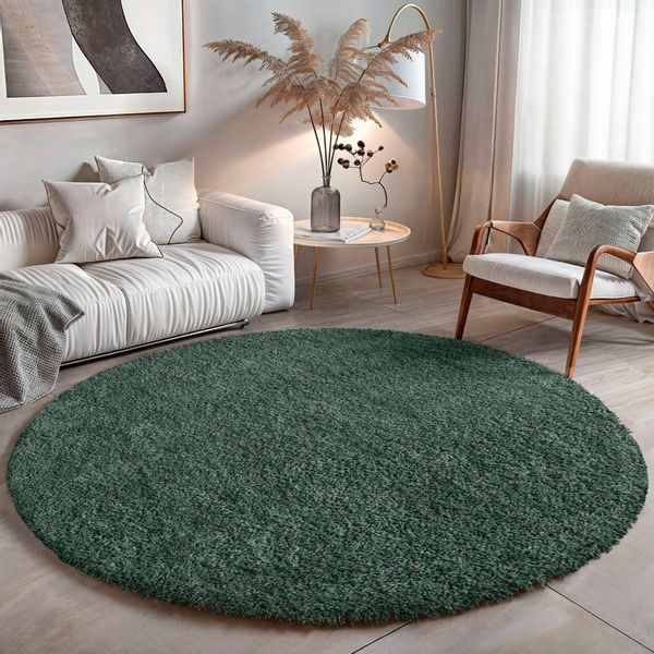 OTTO home Hochflor-Teppich "Banji" rund 37 mm Höhe Uni Farben, weich und fl günstig online kaufen