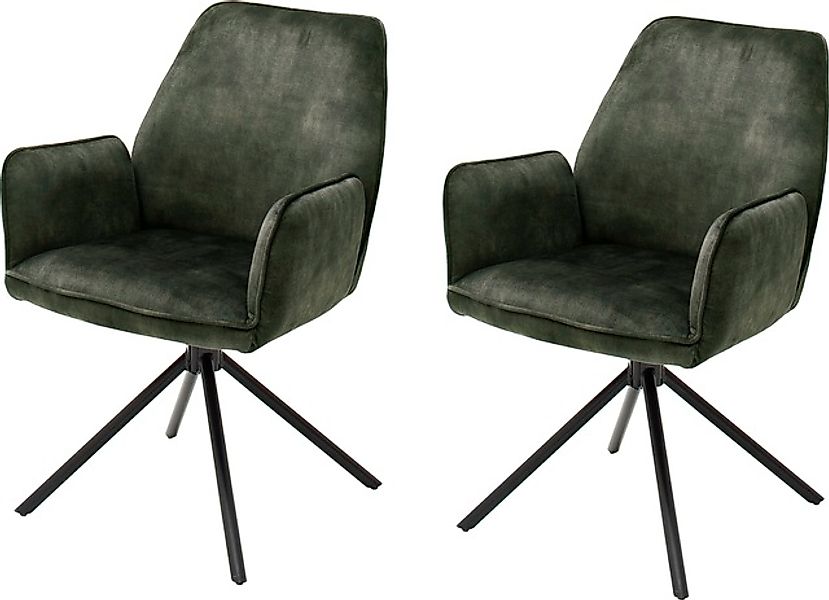 MCA furniture Esszimmerstuhl »Ottawa mit Armlehne« (Set) 2 Stk. Vintage Vin günstig online kaufen