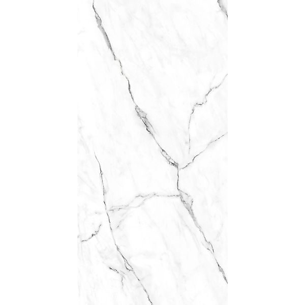 Breuer Duschrückwand Aluminium Hochglanzdekor 100 cm x 210 cm Marmor Weiß günstig online kaufen