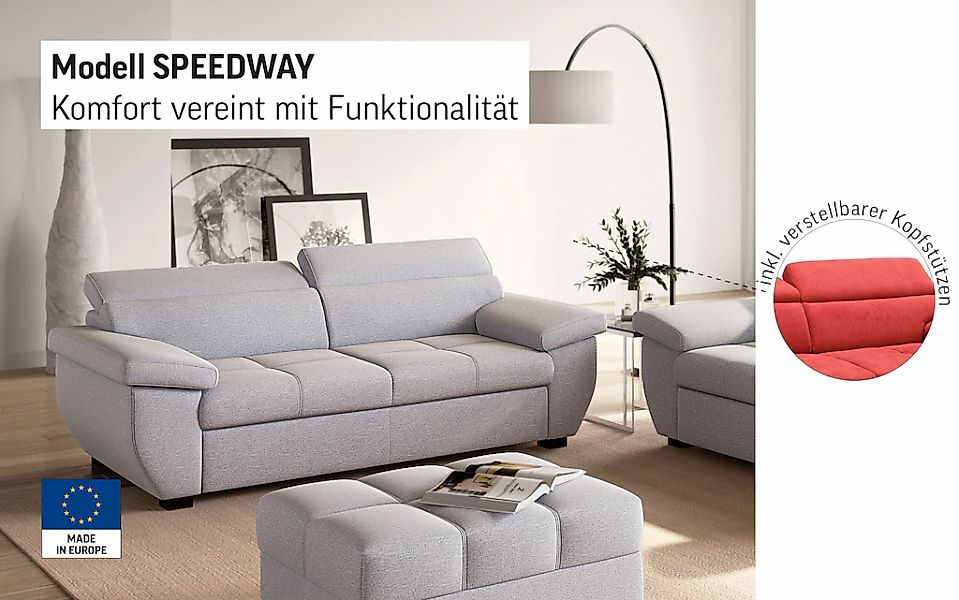 COTTA 2,5-Sitzer »Speedway« Big-Sofa mit Kopfteilverstellung günstig online kaufen