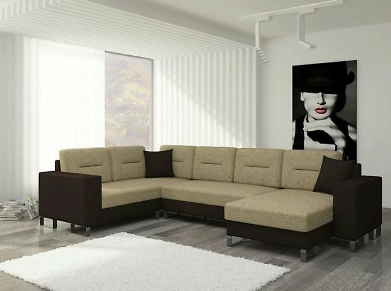JVmoebel Ecksofa Design Ecksofa Schlafsofa Bettfunktion Couch Leder Polster günstig online kaufen