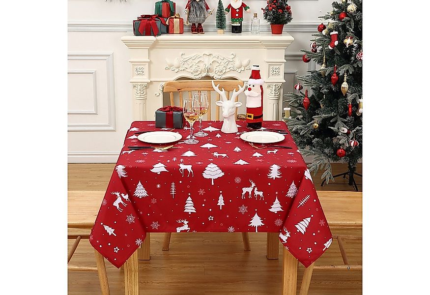 GarveeMore Tischdecke Weihnachtstischdecken Waschbare Tischdecke Schmutzabw günstig online kaufen