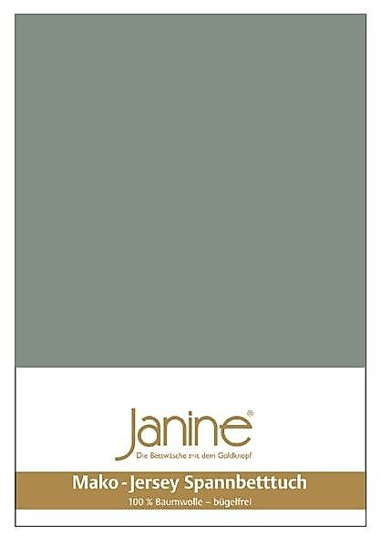 Janine Janine Spannbetttuch Mako-Feinjersey 5007 salbeigrün (660) Größe:  1 günstig online kaufen