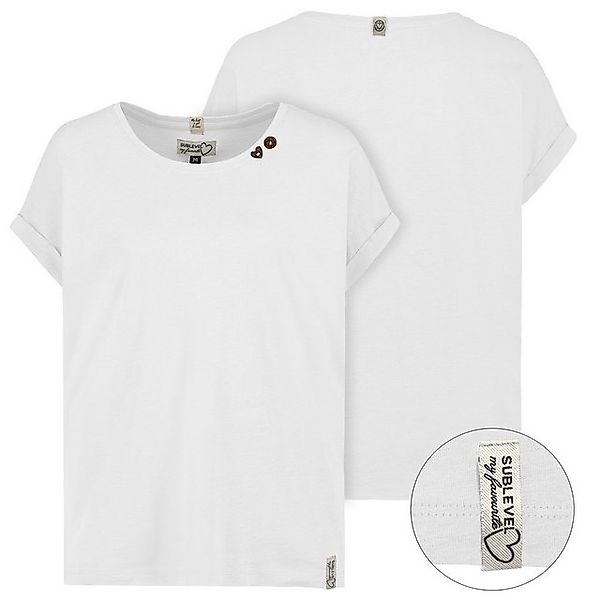 SUBLEVEL Kurzarmshirt Eight2nine Damen T-Shirt kurz arm Sommer 100% Baumwol günstig online kaufen