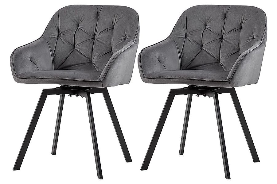 Ofcasa Esszimmerstuhl Drehstuhl (2er Set), Samt günstig online kaufen