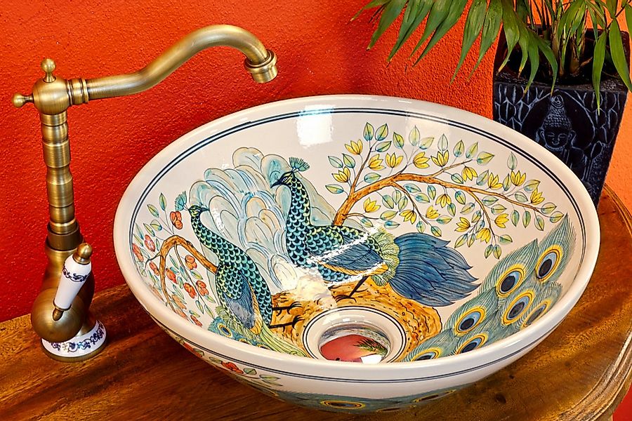 Kinaree Aufsatzwaschbecken Keramik Waschbecken SUKHUMVIT IV, Keramik, Handb günstig online kaufen