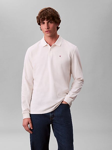 Calvin Klein Jeans Langarm-Poloshirt Regular fit mit Rundhalsausschnitt günstig online kaufen