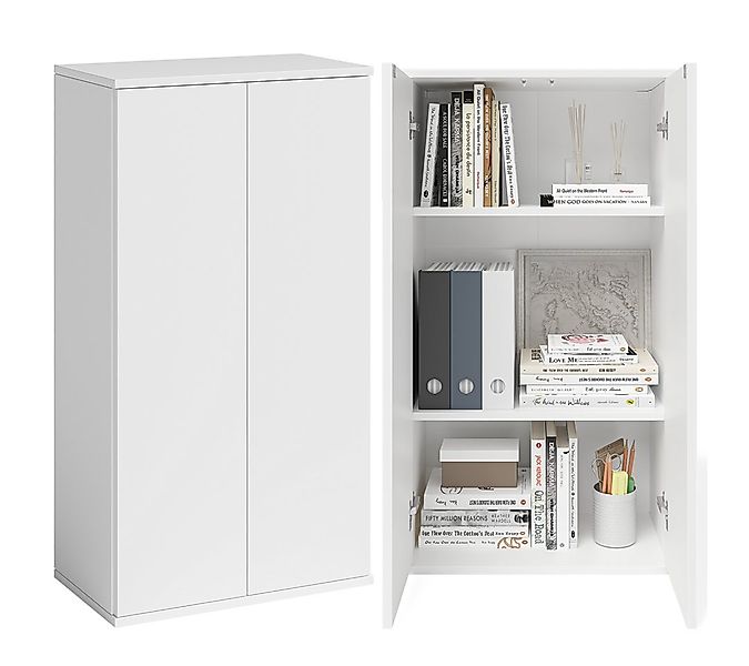 Bellamio Mehrzweckschrank Ais mit Push-to-Open Türen (110 cm hoch) Aktensch günstig online kaufen