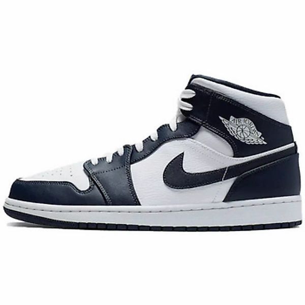 Nike  Sneaker Air Jordan 1 Mid White Metallic Gold Obsidian günstig online kaufen