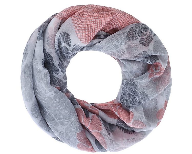 Faera Loop, Damen Schal Blumenmuster Blüten weich und leicht Damen Loop Run günstig online kaufen