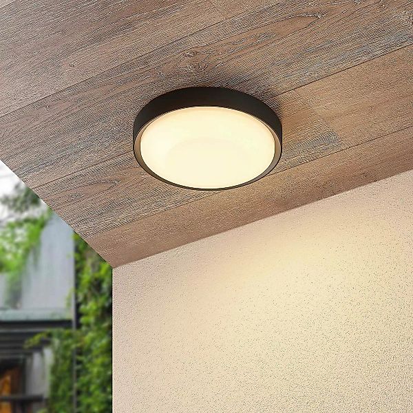 Lucande Lare LED-Außendeckenleuchte, Ø 25cm günstig online kaufen