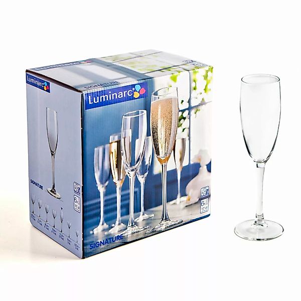 Champagnerglas Luminarc Signature Durchsichtig Glas 6 Stück (17 Cl) günstig online kaufen