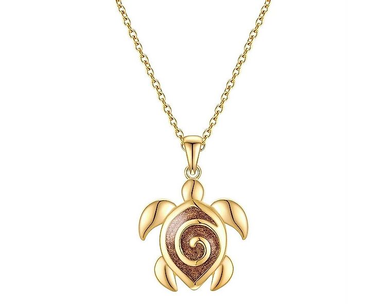 Rafaela Donata Silberkette Schildkröte gelbgold, mit Motiv Schildkröte günstig online kaufen