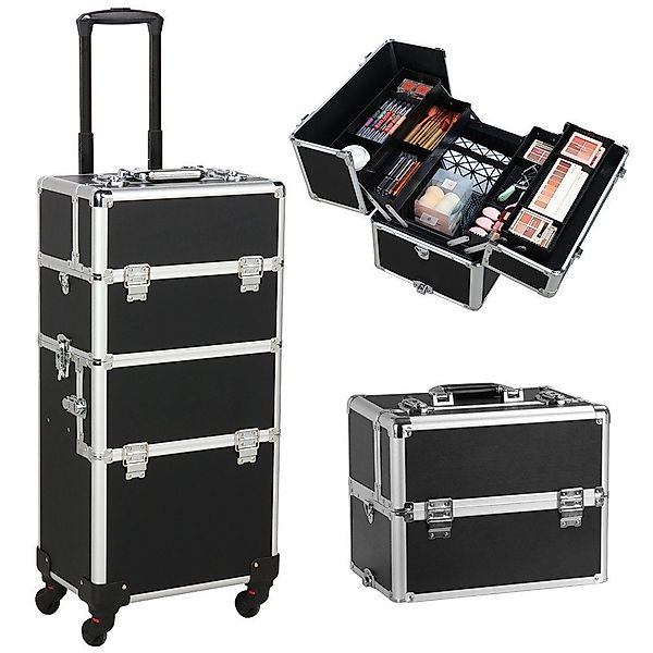 Yaheetech Kosmetikkoffer 3 in 1 Beauty Case, Friseurkoffer Alu Schminkkoffe günstig online kaufen