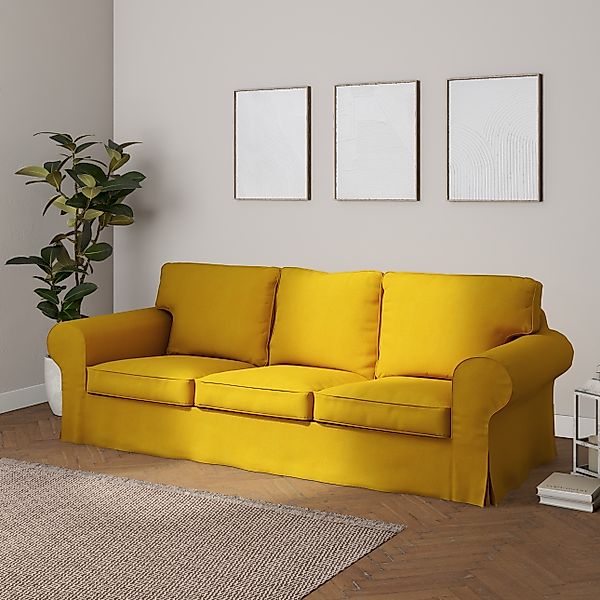 Bezug für Ektorp 3-Sitzer Sofa nicht ausklappbar, senffarbe, Sofabezug für günstig online kaufen