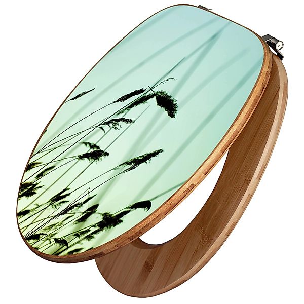 Banjado Design WC Sitz Bambus Toilettendeckel Toilettensitz Bambus Holz Klo günstig online kaufen