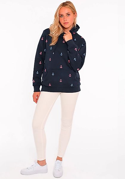 Zwillingsherz Hoodie ""Anker"", mit gestickten Ankern und Fronttasche günstig online kaufen