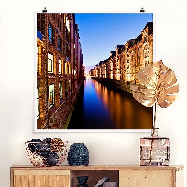 Poster - Quadrat Hamburg Speicherstadt günstig online kaufen