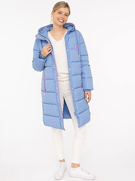 Zwillingsherz Steppmantel "Küstentraum" martimen Details, mit Kapuze und Ta günstig online kaufen