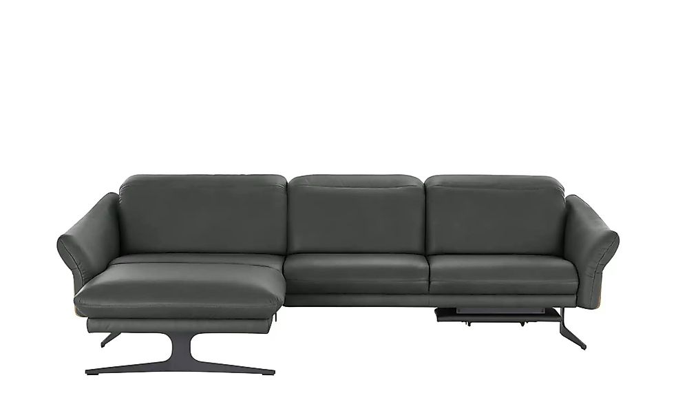 himolla Ecksofa aus Echtleder 1059 ¦ grau ¦ Maße (cm): B: 284 H: 83 T: 179. günstig online kaufen