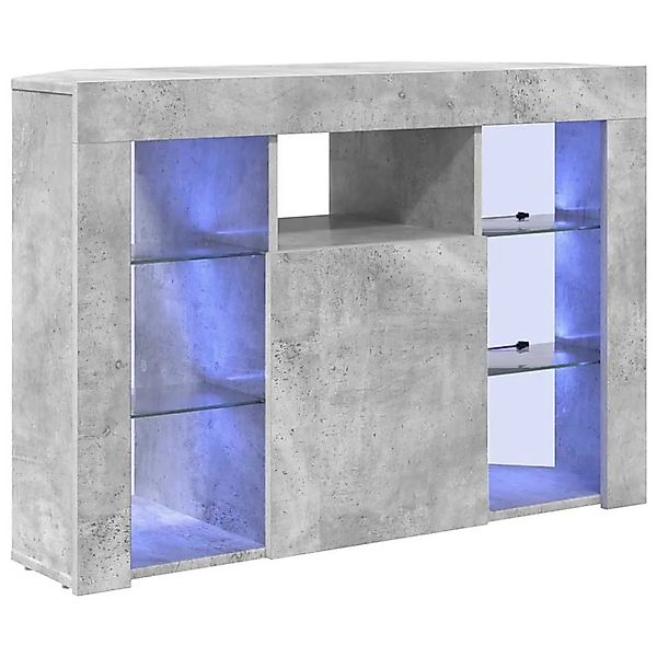 vidaXL Eck-LED-TV-Schrank Beton Grau 100x40x68cm Holzwerkstoff 889788 günstig online kaufen