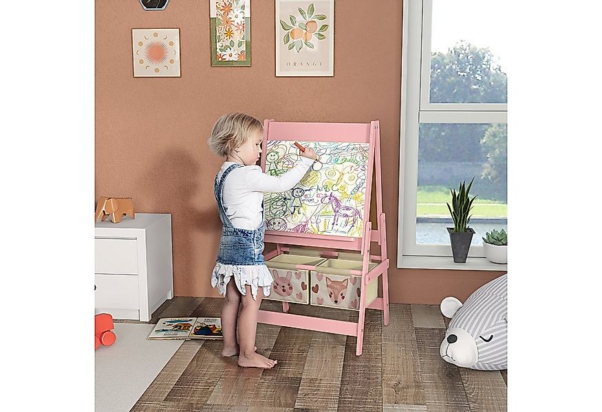 AIYAPLAY Tafel Kindertafel, 3 in 1 Kinder Staffelei, Doppelseitig, (Standta günstig online kaufen