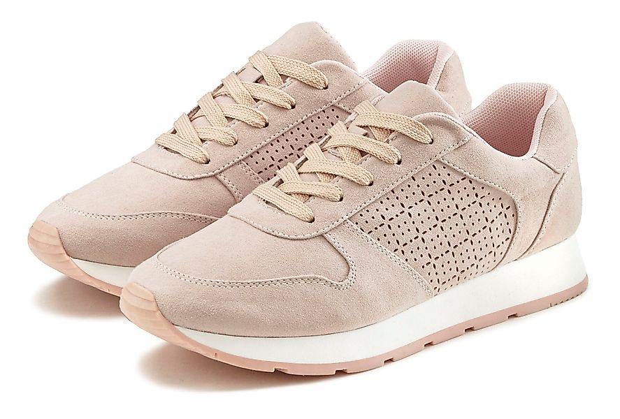 LASCANA Sneaker mit filigranen Cut-Outs, Schnürhalbschuh, günstig online kaufen