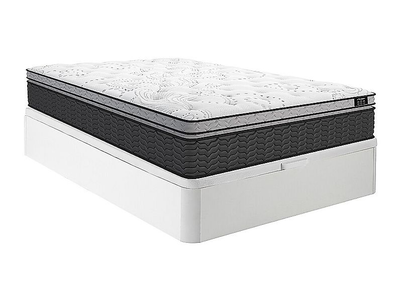 Set aus Bettgestell mit Bettkasten + Taschenfederkernmatratze & Topper - 14 günstig online kaufen