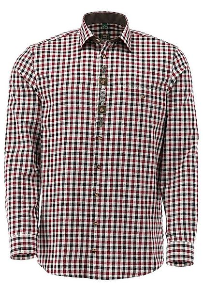 OS Trachten Trachtenhemd Zosel Regular Fit, Haifischkragen, 1/1-Arm, Paspel günstig online kaufen