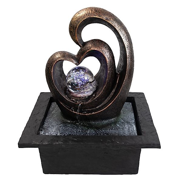 Lemodo Zimmerbrunnen Zimmerbrunnen Herzform mit rotierender günstig online kaufen
