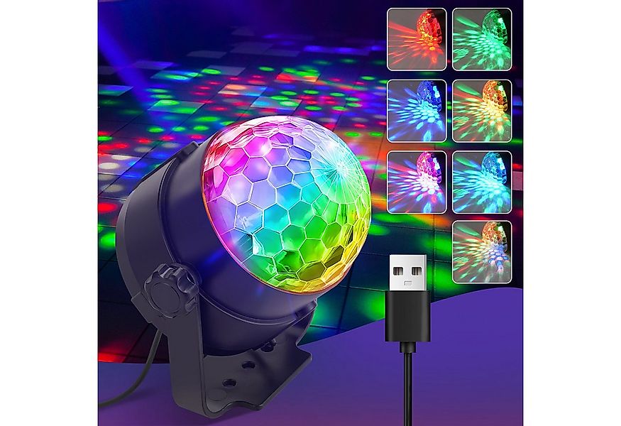 Nettlife LED Discolicht Discokugel Partylicht Musikgesteuert 360° Rotierend günstig online kaufen